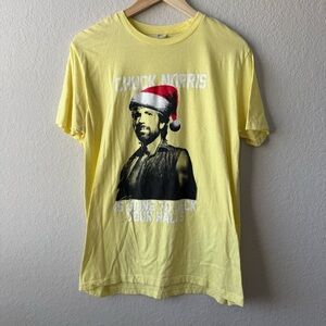 Yellow Holiday Chuck Norris Graphic Christmas T-Shirt